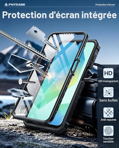 FNTCASE Case for Samsung Galaxy A16: Shockproof Case for Samsung A16 5G/4G, Military Grade Anti-Fall Protective Case with Kickstand Phone Case Rugged Portable Full Cover 6.7 Inches
