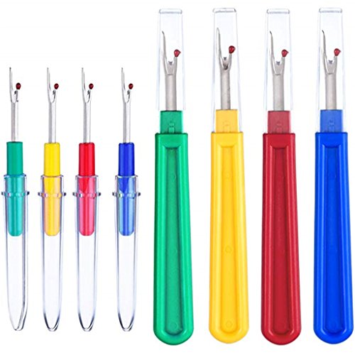 Kasmena 40Pcs Colorful Hand Sewing Seam Ripper,Thread Stitch Remover Tool,Cross Stitch/Embroidery Hand Needles,Soft Tape Measure and Storage Bag for Sewing and Craft Art Work