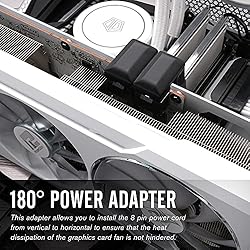 EZDIY-FAB GPU VGA PCIE 8 Pin U Turn 180 Degree