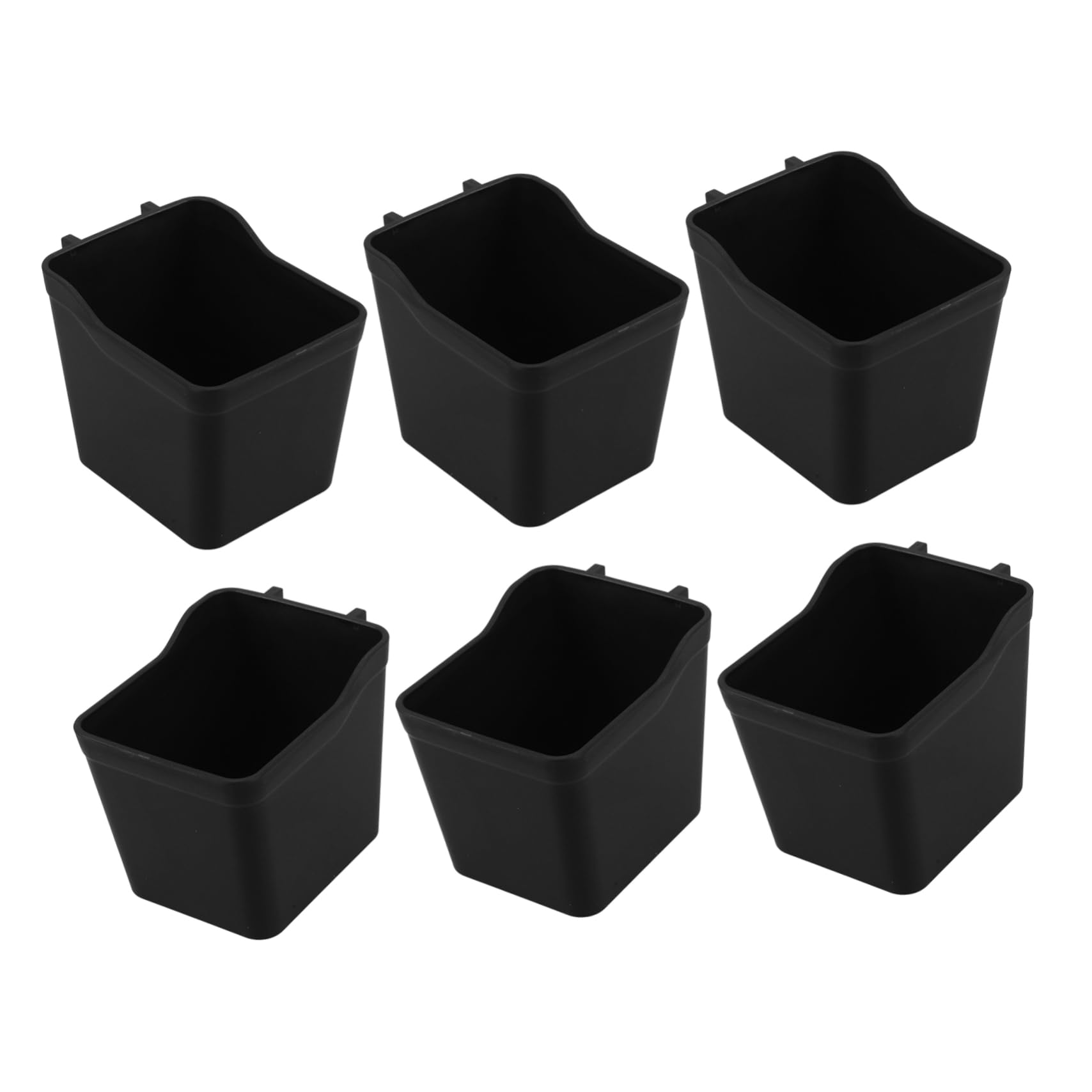 VILLFUL Pegboard Storage Bins with Hooks 6-Pack Small Parts Organizer for Garage Workbench Office Kitchen 4.29X3.46X3.15In Durable Pegboard Cup Holder Solution