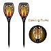Solar Pathway Lights Outdoor, Maxchange 96 LEDs Waterproof Landscape Lighting Solar Led Flame Tiki Torch Lights for Garden Yard Path Patio [2 Pack] [Dancing Flame][Auto On/Off]
