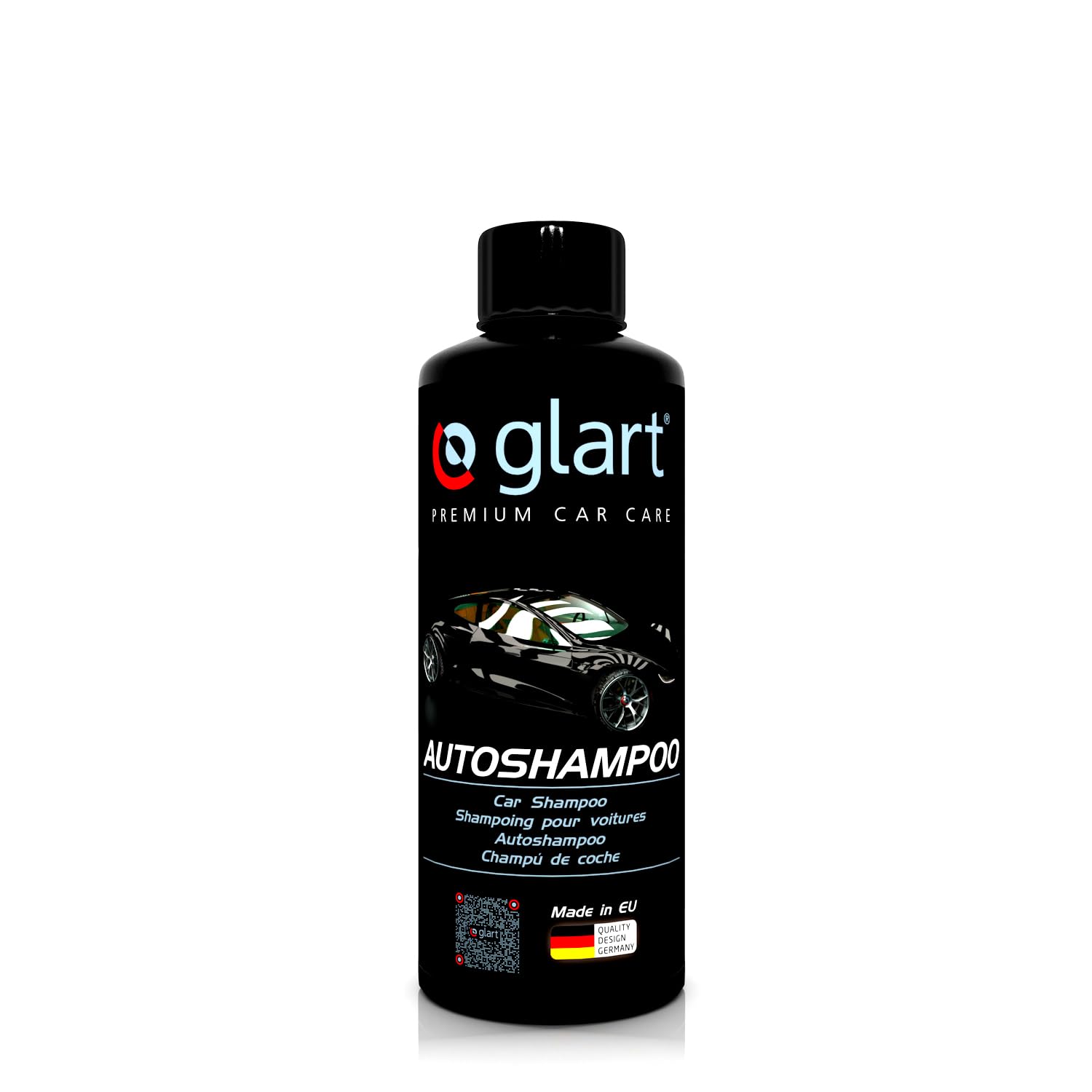 Glart 45AS Car Shampoo Concentrate - 500ml gentle car care for auto, paint & glass - Foam shampoo for thorough car wash before paint sealing - pH-neutral, acid-free