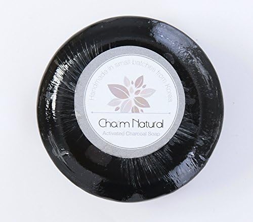 Charm Natural Cleansing face soap 100 % handmade natural soap, activated charcoal, pomegranate, pearl &amp; tomato, orostachys japonicus soap and 24K gold soap (Activated Charcoal soap 3.5oz)