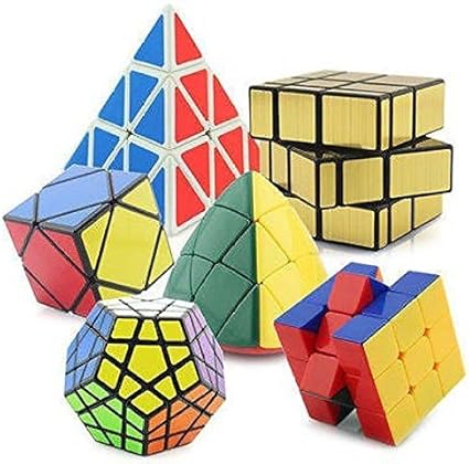 Mayatras Combo of 6pcs Shengshou Pyramorphix Pyramind speed cube & megamix with (6 Pieces)