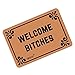 Welcome Bitches - Funny Doormats Personalized Machine-Washable Indoor/Outdoor Outside Entrance Door Mat Welcome Floor Fall Mat Entrance Rubber Indoor Easy to Clean 23.6