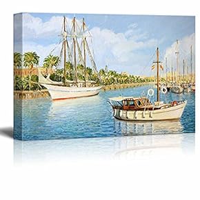 Old Yacht Harbor of Barcelona Port Vell in...