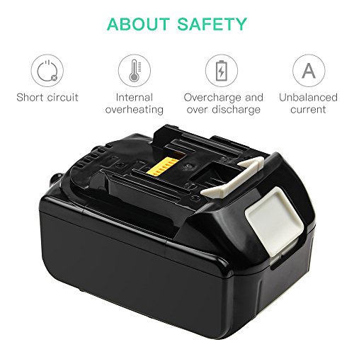 Dosctt BL1830B Replace for Makita 18V Lithium LXT Battery BL1860B BL1850B BL1840B 194204-5 LXT400 Cordless Tools with LED Power Display 2 Pack - Thumbnail 3