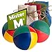 Mister M | 3 Juggling Balls in Beige Jute Bag | Easy to Grip | Waterproof Coating and eco-Friendly Padding | Suitable for Beginners and Professionals | with app and Online Video Tutorial