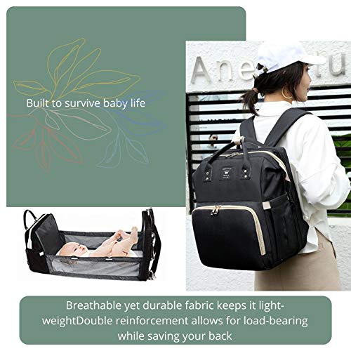 3 in 1 Diaper Bag – Multifunctional Baby Changing Station – Versatile and Practical Accessory for Parents – Lightweight and Portable Bassinet –Large Storage Capacity – Baby Travel Bag with USB Charger