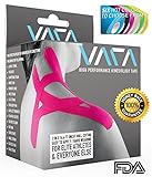VARA Kinesiology Tape ★ w/FREE e-TAPING GUIDE [Rock Solid, Waterproof & Flexible Athletic Tape - Gold Standard, Lightweight, Breathable & Super Sticky Pro Therapeutic Taping - Hypoallergenic & Latex Free - Uncut 2 Inch x 16 Foot Roll - Athletes, Crossfit, Sports - Application for Shoulder, Knee, Back, Shin Splints, Hip, Ankle, Wrist, Neck, Hamstring, Elbow, Calf, Sprains & Many More] Get 'VARA'FIED PERFORMANCE - Support & Pain Relief! NO RISK - Better Than 100% Money Back Guarantee!