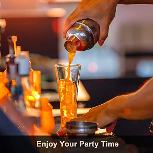 Chyyi Cocktail-Shaker mit Messbecher, professionelles Martini-Bar-Werkzeug-Set, Mixer, kein Auslaufen – Bild 7