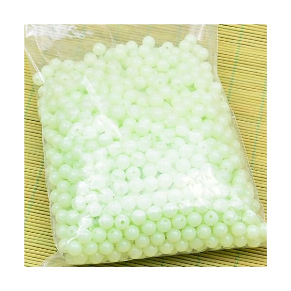 BeautyMood-500pcs-Green-Glowing-Fishing-BeadsGlow-in-the-Dark-Beads-for-Jewellery-Making6mm1mm-Hole