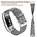 Maledan Compatible with Fitbit Charge 2 Bands for Women Men, Breathable Woven Fabric Replacement Accessory Strap Compatible with Fitbit Charge 2 and Charge 2 SE Fitness Activity Tracker, Large Small