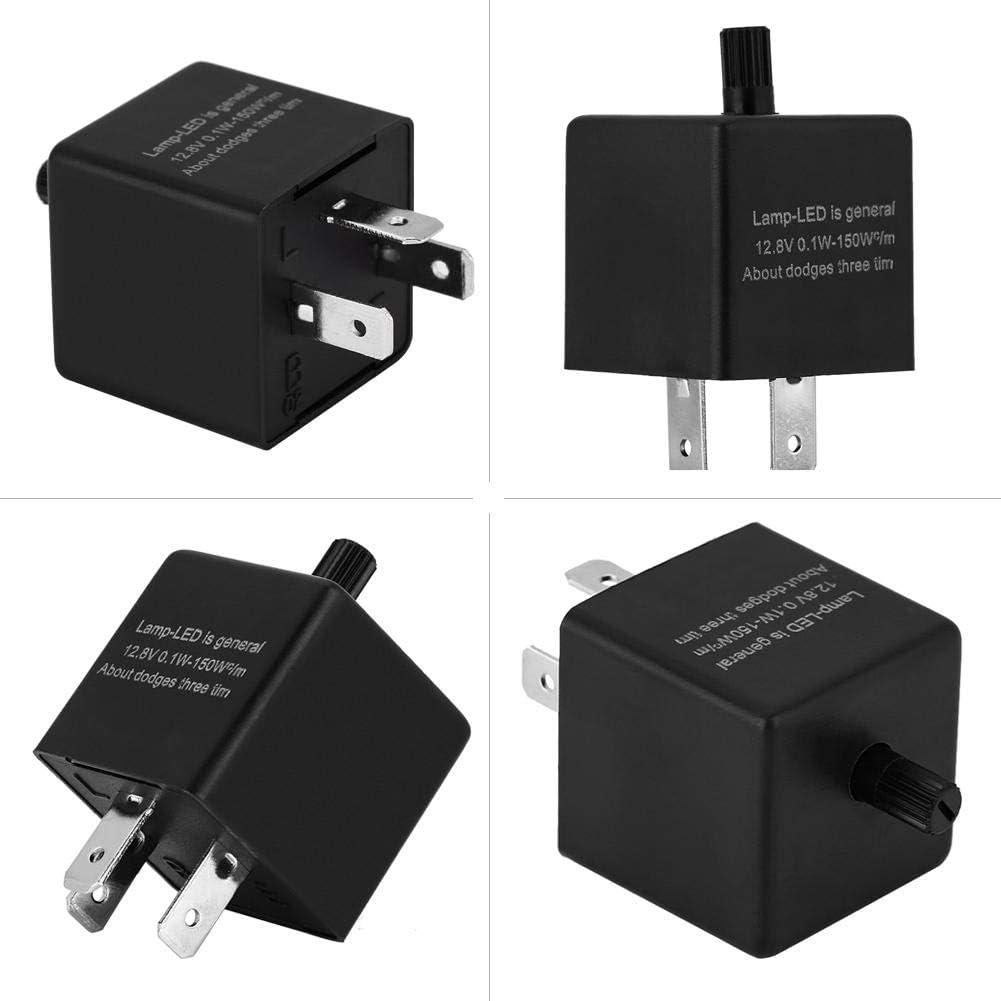 LED Flasher Relay, Adjustable Turn Signal Blinker Fix, 12V 3-Pin Universal Relay for Cars Motorcycles, Auto Vehicles - Image 4
