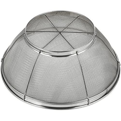 Large Fine Mesh Pasta Strainer, Metal Colander for Rice, Quinoa, Yogurt