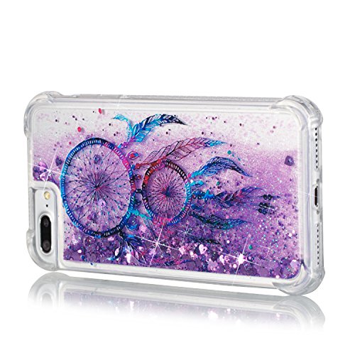 image for Liquid TPU Case for iPhone 8 Plus,Shock-Absorbing Glitter Rubber Case 