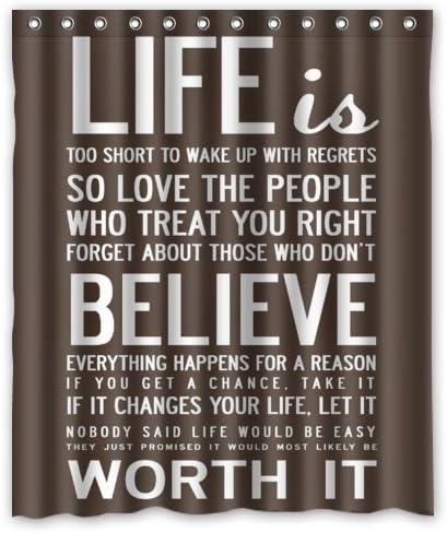 Honey Day House Life Quote Waterproof Shower Curtain 60x72 Gift Choice