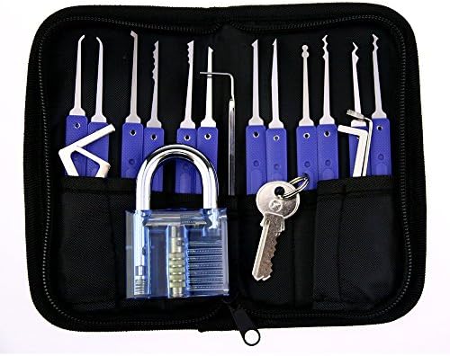 NS 17Pcs Hand Tools with Inside View Keyed Padlock