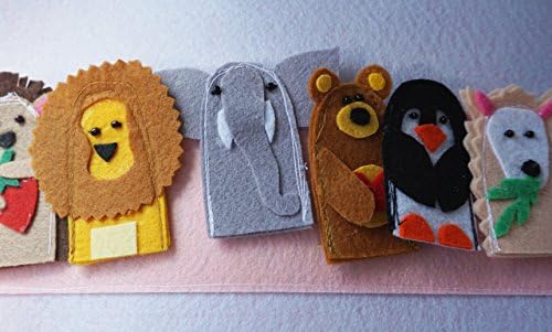 5 Finger Puppets Quiet Book Page / Quiet Book / Quiet Activity Book / Birthday Gift For Toddler / Learning Book / Childrens Book /Felt Book