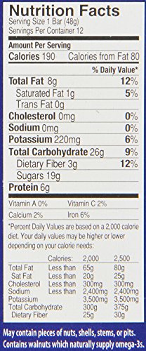 Pure Organic Wild Blueberry Bar, Gluten-Free, Certified Organic, Non-GMO, Vegan,  Kosher, Plant Based Whole Food Nutrition Bar, 1.7 ounce (Pack of 12)