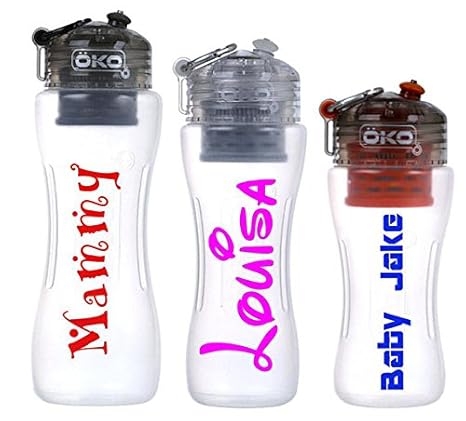 Personalisierbare Namensaufkleber, Wasser-/ Trinkflasche, Namensschild, Aufkleber für Vinyl-Trinkflasche, Namensschilder, 2 S