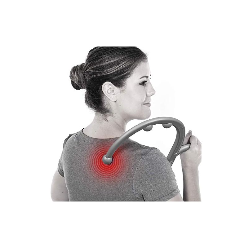 LiBa Back and Neck Massager for Trigger Point Fibromyalgia Pain Relief and Self Massage Hook