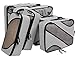 Bagail 6 Set Packing Cubes,3 Various Sizes Travel Luggage Packing Organizers(Grey)
