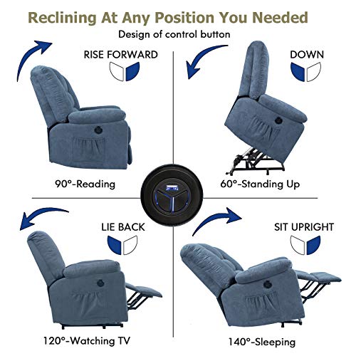 oneinmil Electric Power Lift Recliner Chair, Linen Recliners for