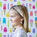 6 PCS Reversible Sequins Headbands for Girls and Women - Non Slip Mermaid Style Flip Sequin Wide Headband Set with Elastic Cord - Fashion Hair Accessories - Great Party Favors