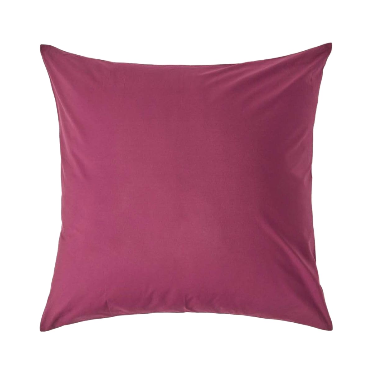 HOMESCAPES Plum Purple Pure Egyptian Cotton Euro Size Pillowcase 60 x 60 cm 200 TC 400 Thread Count Percale Equivalent Large Square Pillow Case with Zip