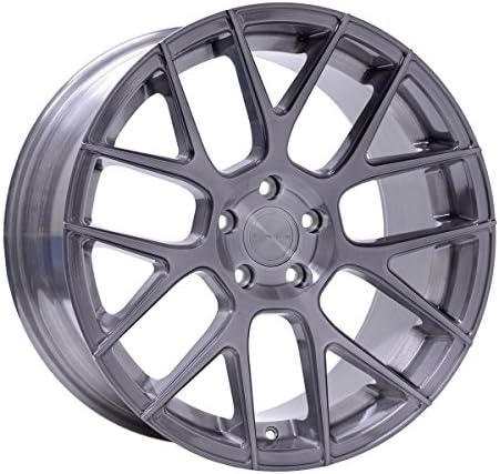 19" Inch Stance SC-9 Brushed Titanium Wheels &amp; Tire Package | All Season 245/35R19 | Set of 4 | Financing Available | Infiniti Audi Mercedes Dodge Chevy Chrysler Acura Ford Lexus Nissan BMW