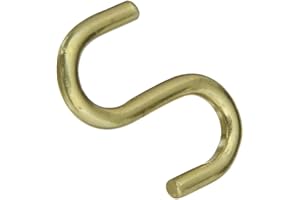 National Hardware N121-806 V2077 Open S Hooks - Solid Brass in Solid Brass, 3 pack