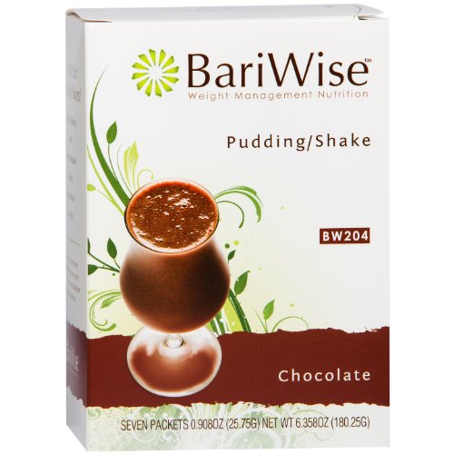 BariWise High Protein Shake / Low-Carb Diet Pudding & Shake Mix - Chocolate (7 Servings/Box) - Gluten Free, Low Fat, Low Carb