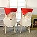 Valery Madelyn 2 Pack Santa Claus Christmas Chair Covers, Chair Back Covers for Dinning or Kitchen Decorations