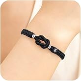 PZXHRY Valentines Day Gifts for Him Boyfriend, Initial Bracelets for Men Women Trendy Stuff Graduation Birthday Gift Adjustable Letter A-Z Braided Infinity Knot Link Son Mom Sister Best Friend