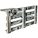 MyGift Wall-Mounted Rustic Torched Wood 3-Tier Staggered Display Shelves and 4 Key Hooks