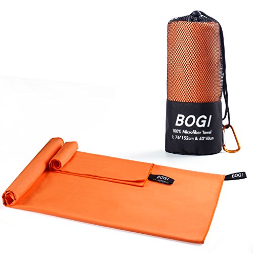 image for BOGI Microfiber Travel Sports Towel-(M:40''x20'')-Antibacterial Dry Fa