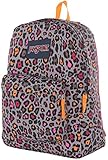 Jansport Superbreak Backpack - Grey Rabbit Lucy Leopard