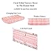 Coral Pink Tribal Print Fitted Crib Sheet - 100% Cotton Abstract Geometric Baby Girl Nursery and Toddler Bedding