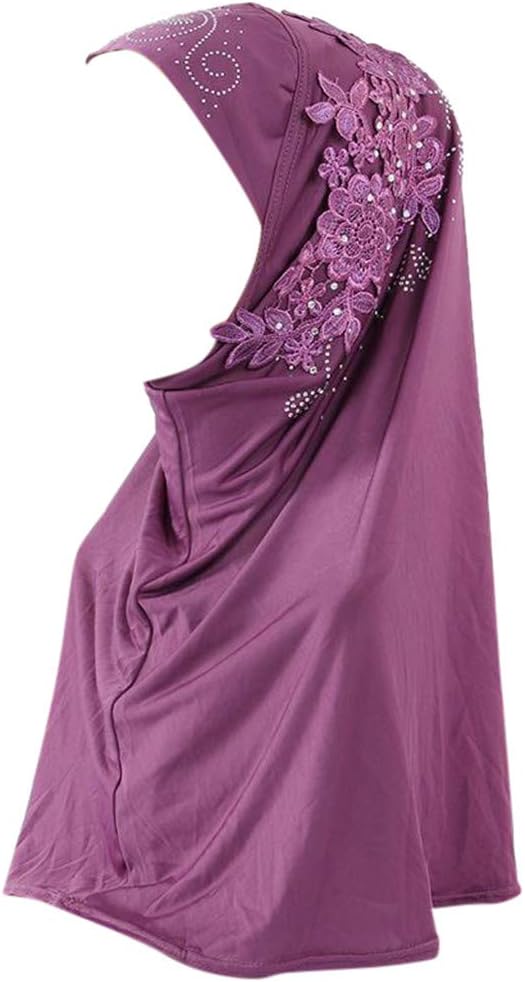 Fashion Hijab Double Loop Slip On Scarf Pull Over Crepe Convenient Shawl Headscarf Chemo Cap Gift