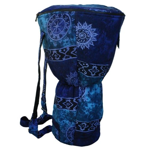 X8 Drums & Percussion X8-BG-BLUE-XXL Djembe Backpack Bag with Blue Celestial Design, XXL