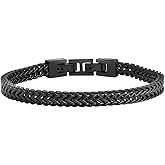 Geoffrey Beene Men’s Stainless Steel Double Franco Chain Bracelet with Extension