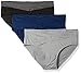 Warner's womens Blissful Benefits No Muffin 3 Pack Hipster Panties, Smoked Pearl/Navy Ink/Black W/Polka Dot Waistband, Large US
