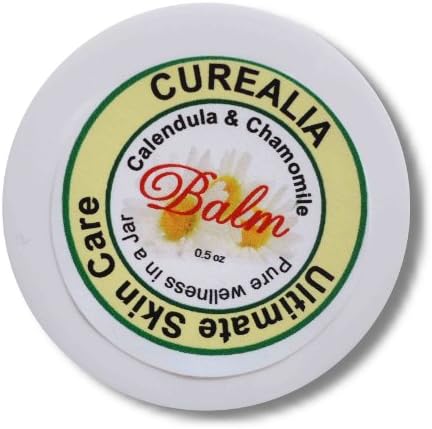 Natural Herbal Tattoo Aftercare Balm, Made with Calendula &amp; Chamomile - Curealia (1 oz)