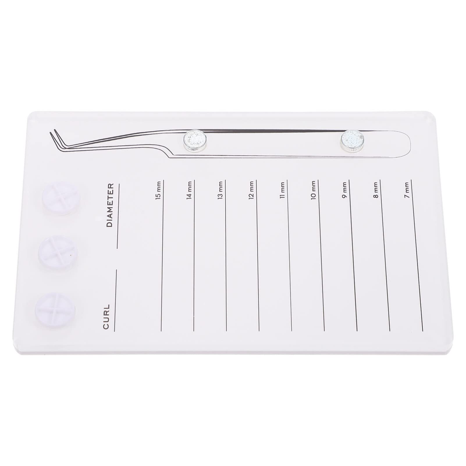 Beaupretty Magnetic Tray Grafted Eyelash Magnetic Suction Acrylic Lash Tile Hand Plate Lash Pallet Beauty Eyelash Magnetic Eyelash Plate (White) False Eyelashes Magnetic