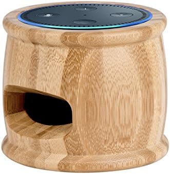 Echo Dot Speaker Holder Stand, Bamboo Speaker Stand Dock for Amazon Echo Dot 2nd and 1st Generation Speaker, Echo Dot Docking Station, Amazon Echo Dot Base, Alexa Echo Dot Accessories