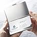 PANBOM Imiao Professional Business Card Holder Business Card Case Metal Card Holder Slim Design for Men & Women (Stripe Pineapple)