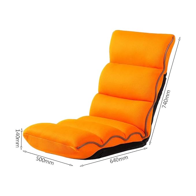 Plegable Sofá Perezoso Salón Silla de Piso Tatami Ajustable Respaldo