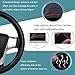 Stitch Steering Wheel Cover - Universal Microfiber Leather DIY Sew On Steering Wheel Covers Wrap B (Black)
