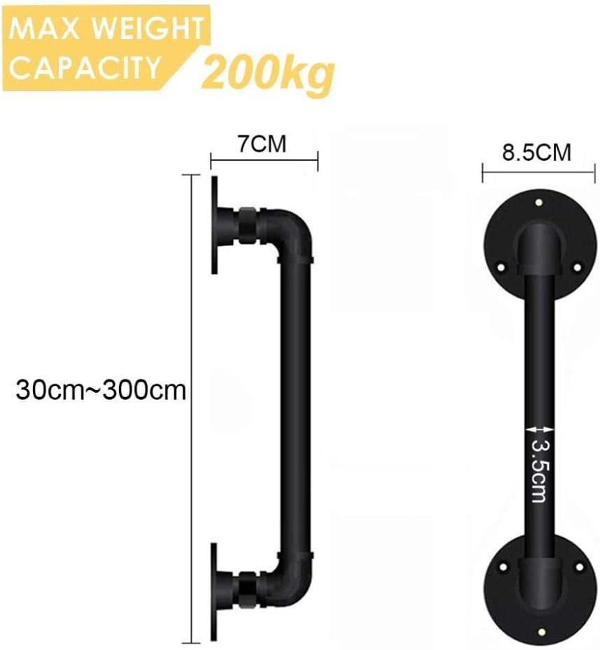 Vintage Handrail For Stairs External Or Staircase Interiors Outdoor Indoor Use Handrails Banister Railing Rail Support Kit Black Metal Wrought Iron 300cm Chairs Tsunamicompany Armchairs